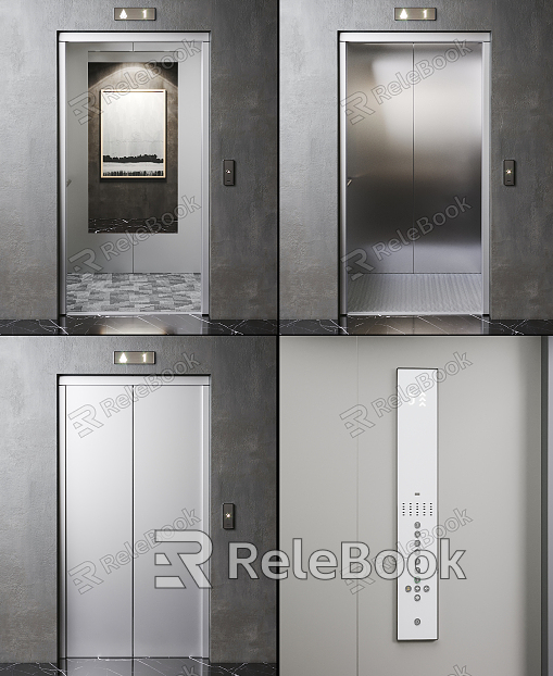 modern elevator door elevator car model