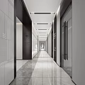 Modern elevator hall elevator hall elevator aisle corridor 3d model
