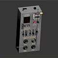 Modern Synthesizer Portable Synthesizer Mixer Reverberator 3d model
