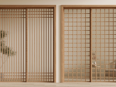 New Chinese-style sliding door model