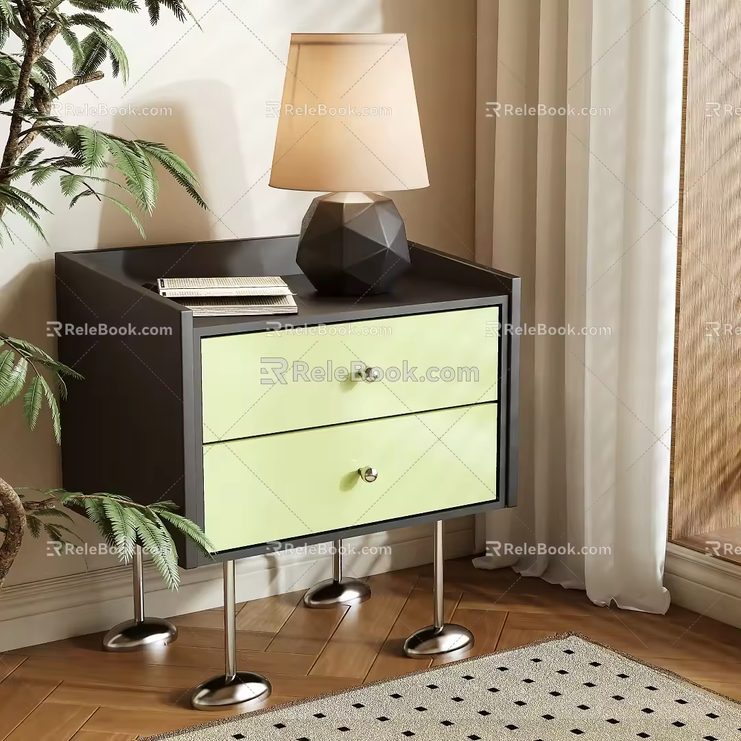 Modern bedside table 3d model