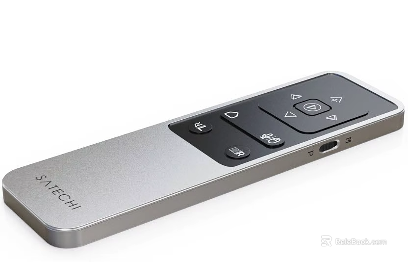 SATECHI Home Electrical Remote Control with Multiple Function Buttons and Sleek Silver Design USB Port 3d model 