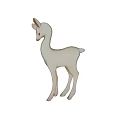 White Deer Sculpture Carving Elegant Ceramic Figurine Art For Home Decor