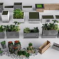 Flower Pots and Planters Various Modern Designs for Outdoor Garden Decoration with Green Plants