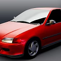 Red Two Door Car With Sleek Exterior Design And Modern Styling Features