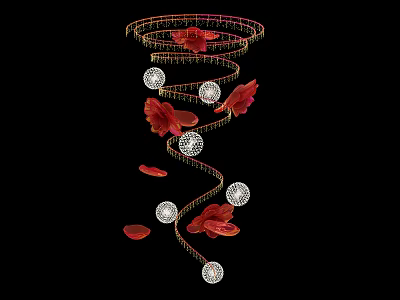 Modern Chandelier Commercial Atrium Chandelier 3d model