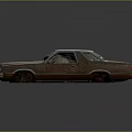 Rusted Old Sedan With Worn Exterior And Vintage Design Features