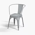 Modern Curved Backrest Leisure Chair With Black Metal Frame And Light Wooden Seat