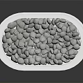 Modern Aquarium Fish Tank With Colorful Fish Blue Coral Sand And Top White Pebbles