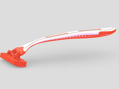 Red And White Plastic Bathroom Accessories Holder For Bathroom Use 3d model