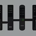 Modern Smart Locks With Numeric Keypad And Handle Design Features