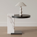 Marble Side Table Mobile Side Table Round Side Table Sofa Side Table Light Luxury Side Table 3d model