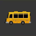 minibus minivan driverless bus school bus van box car 3d model