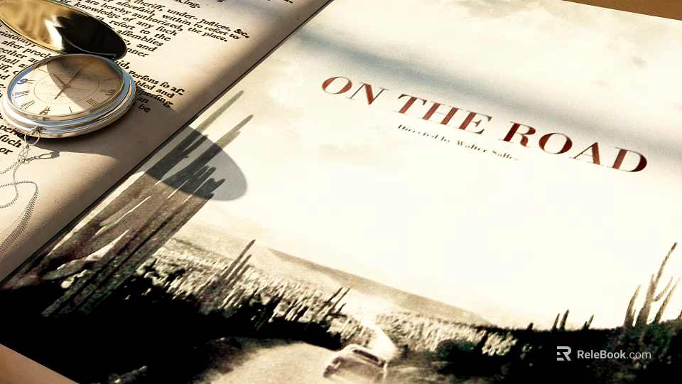 Beautiful Garden Ornaments Along Rural Road With Scenic Landscape And Plants 3d model 