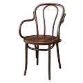 Modern Wooden Leisure Chair With Curved Armrests Sleek Frame And Comfortable Design