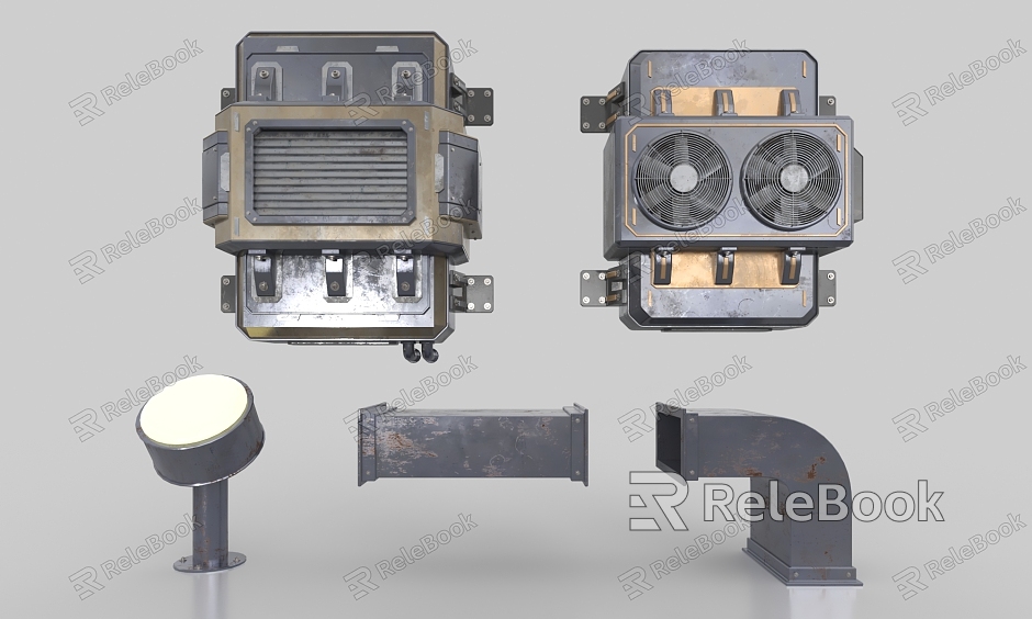 Sci-fi ventilation system model