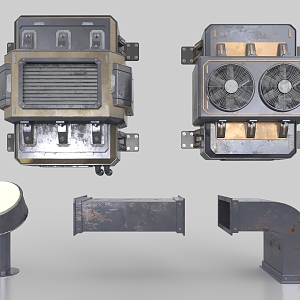 Sci-fi ventilation system 3d model