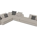 Modern Poliform corner sofa 3d model