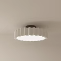 Modern White Pleated Design Ceiling Light With Illuminated Shade For Room 3d model