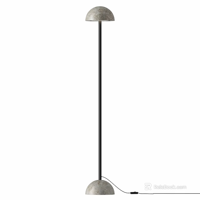 Elegant Modern Floor Lamp With Metal Frame And Fabric Shade For Living Room Decor 3d model 