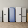 Modern Refrigerators And Freezers With Gray White Blue Beige Upright Design And Sleek Style