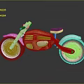 Orange Motorcycle With Silver Accents And Stylish Wheels On Reflective Surface