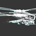 Modern Futuristic Helicopter Concept With Rotors Dual Engines And Aerodynamic Body