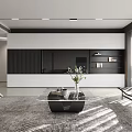 Modern Living Room Interior With Sofa Accent Chair Area Rug And Ceiling Lighting