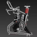 Wattbike Stationary Spin Bike With Black Red Design Digital Display And Water Bottle Holders