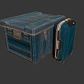 Sturdy Blue Storage Box And Rolling Suitcase For Daily Household Needs