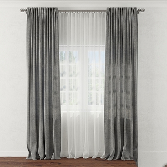 Modern Curtain Tulle 3d model