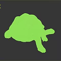 Reptile Tortoise With Textured Brown And Yellow Shell In Crawling Posture