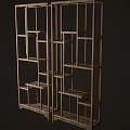 Modern Wooden Bogu Shelf With Multi Layer Open Storage Display Design 3d model