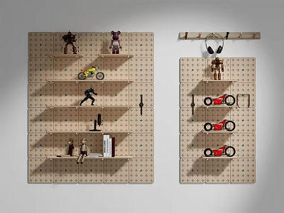 Modern Wall Storage Rack Wall Decoration Pendant Perforated Plate Entrance Coat Rack Storage Rack Display Board Hole Board 3d model