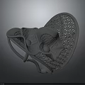 Modern Clothing Hat Display Stand With Intricate Hollow Pattern And Artistic 3D Design Structure