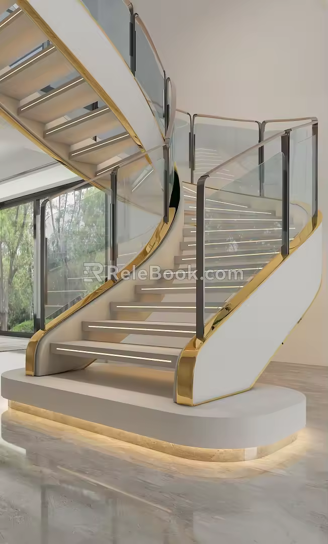 revolving staircase 3d model