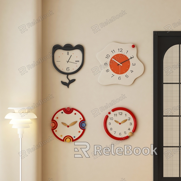 Cream Wind Pendant Wall Decoration Clock Ornaments model