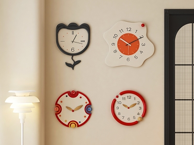 Cream Wind Pendant Wall Decoration Clock Ornaments model