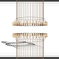 New Chinese Large Multi-head Ring Chandelier 3d model