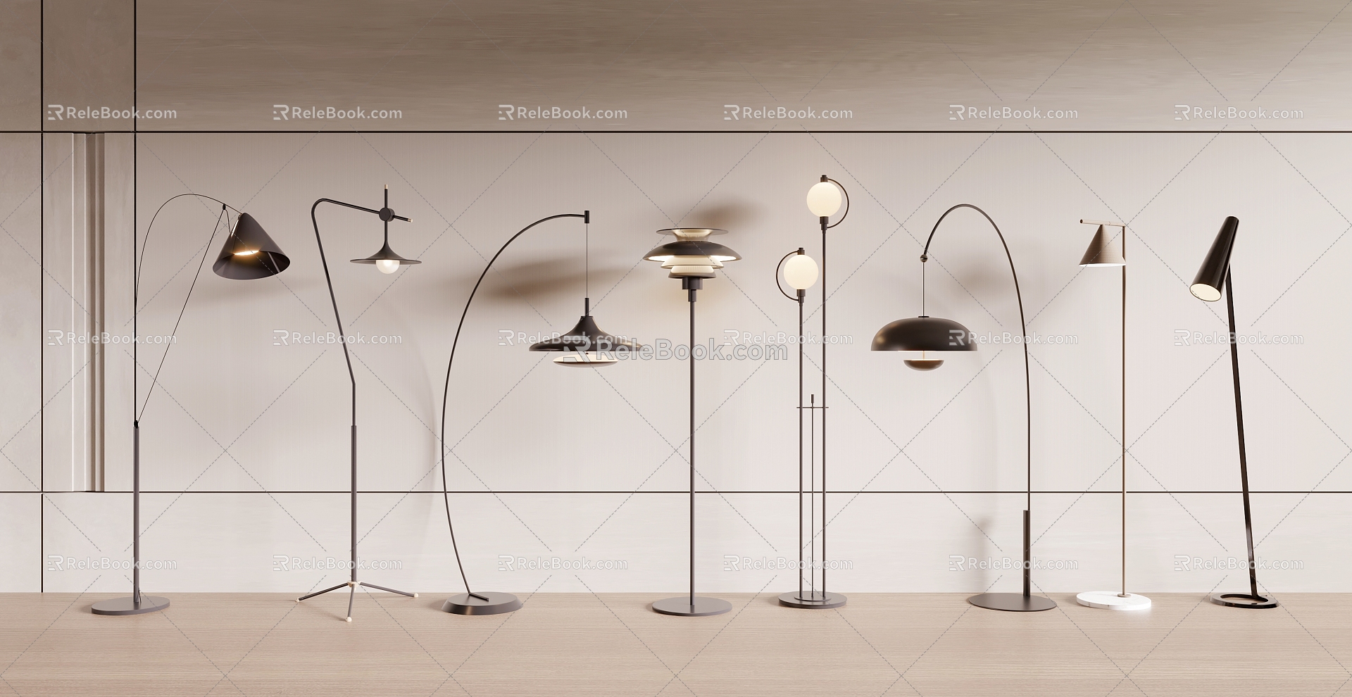 Modern floor lamp 3d model