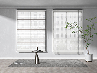 Modern venetian blinds shutter combination 3d model