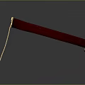 Elegant Decorative Ornament Set With Red Velvet Base Golden Accents Chain And Ring