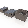 Grey Modular Industrial Style Buildings With Solar Panel Roofs And Box Shaped Structure