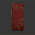 Red Classic Rusty Vending Machine With Glass Door And Control Panel Front