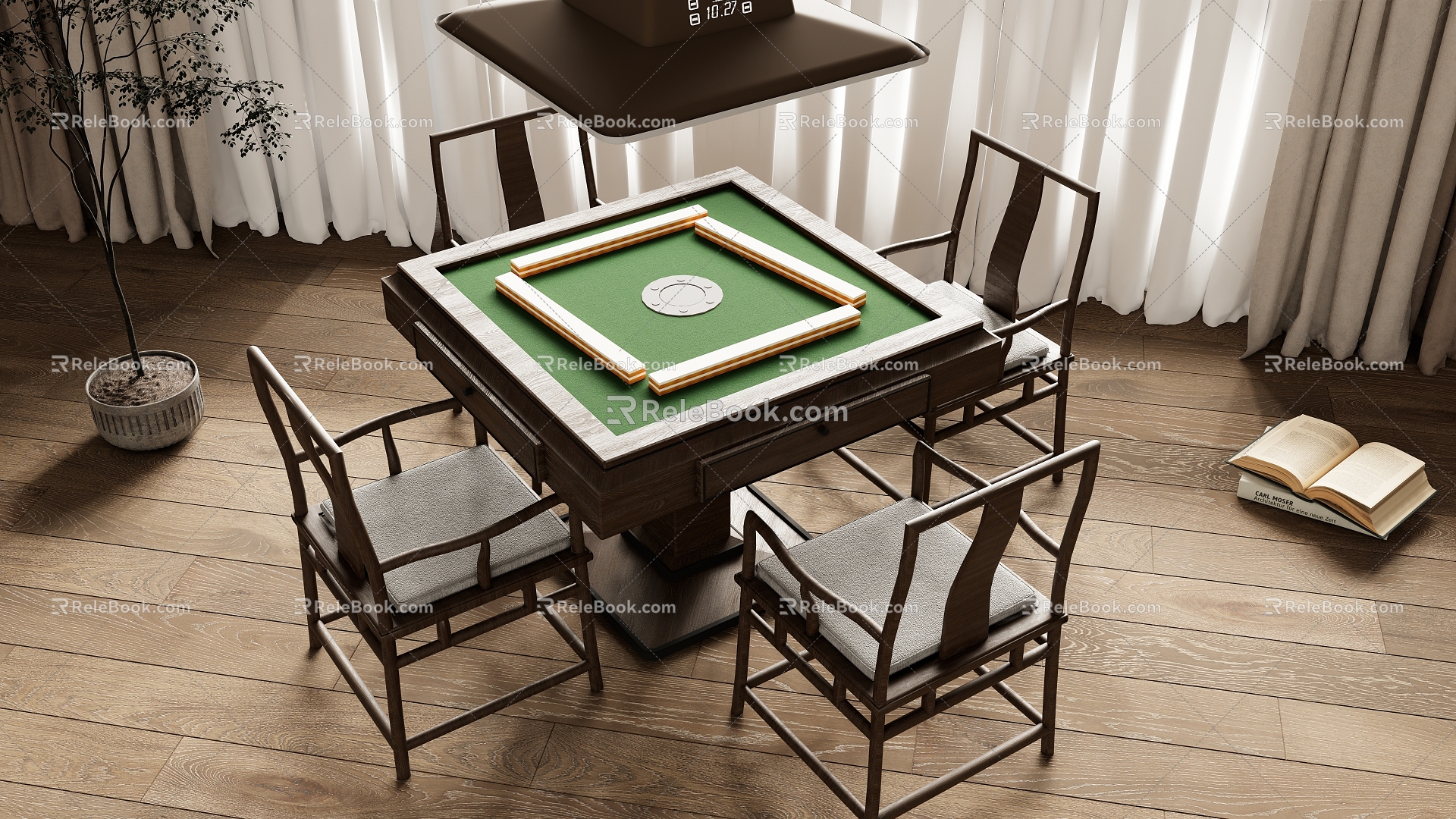 New Chinese Mahjong Table Entertainment Table 3d model