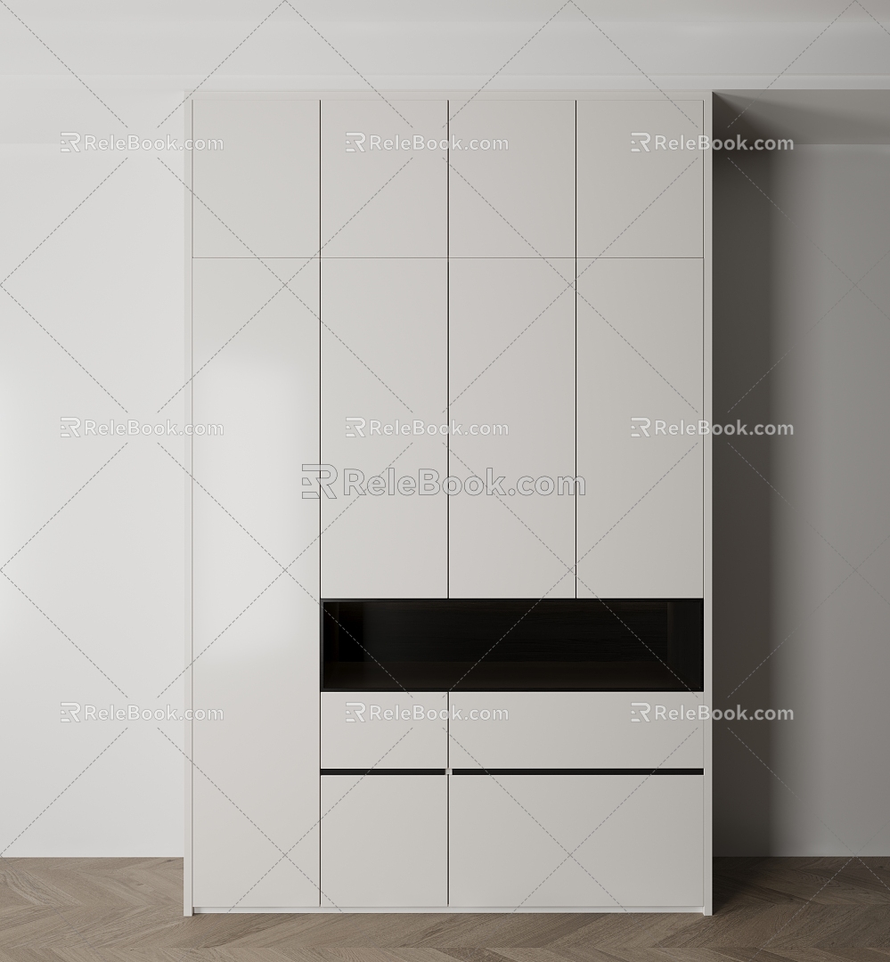 White wardrobe 3d model