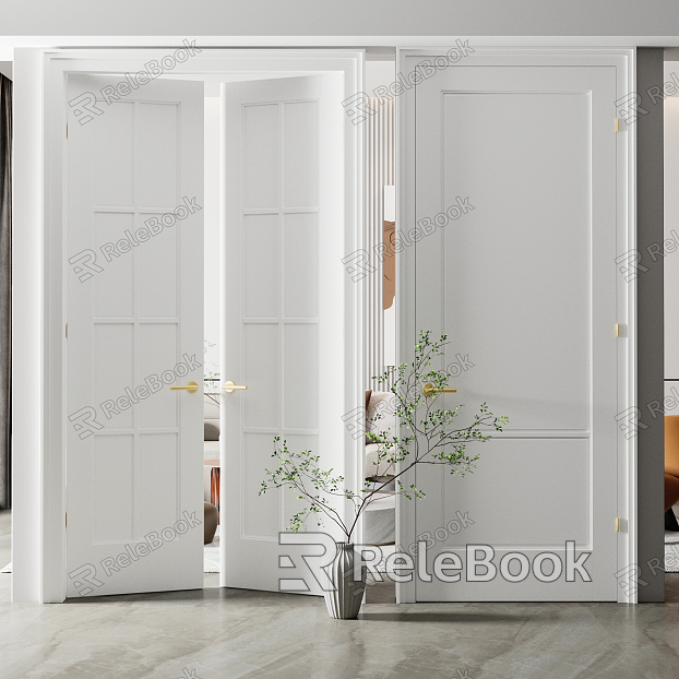 Modern double door indoor single and double door combination model