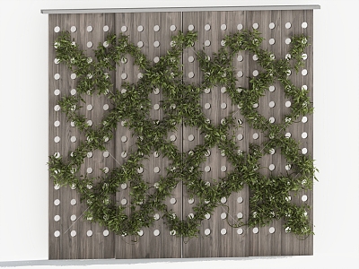 Green Plant Wall Vine Man Wall 3d model