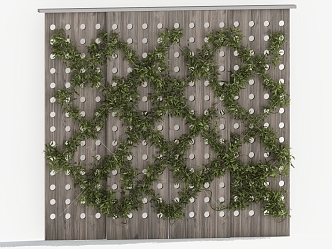 Green Plant Wall Vine Man Wall 3d model