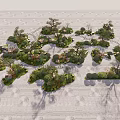 Micro Landforms Design With Diverse Trees Small Plants And Natural Layout 3d model